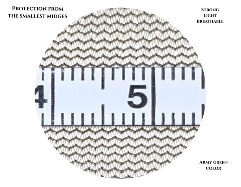 Легкая, прочная, дышащая сетка сложного плетения ащитит от любых, даже самых мелких насекомых, включая клещей, комаров, мошку,мокреца, слепней