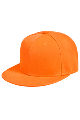 Бейсболка оранжевая с прямым козырьком и застежкой сзади