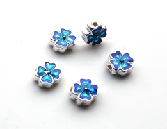 Бусина-цветок 9*9 мм, покрытие родий