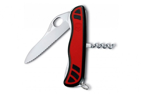 Нож складной Victorinox Sentinel Grip One Hand, 111 mm Red & Black (0.8321.MWC)