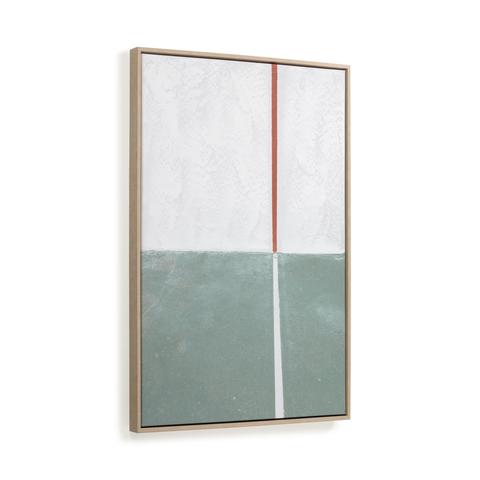 Картина Malvern в зелено-белом цвете 50 x 70 см
