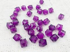 Бусины пришивные граненые акриловые, d 12 мм, фиолетовый