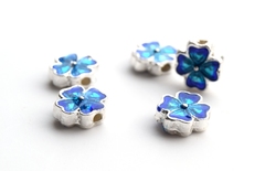 Бусина-цветок 9*9 мм, покрытие родий