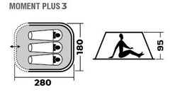 Туристическая палатка Trek Planet Moment Plus 3 (70298)