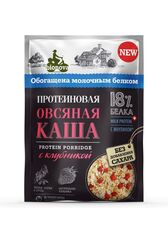 Каша быстрая протеиновая овсяная Bionova, с клубникой, 40 г