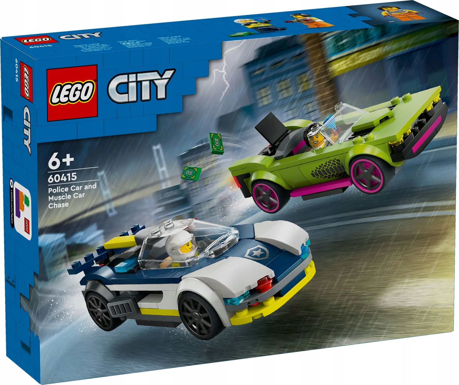 Конструктор LEGO City - Погоня на полицейской машине маслкарах Muscle Car -  Лего Сити 60415 купить в Москве | Доставка по России.