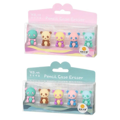 Ластик насадка на карандаш Basir, фигурный, серия "Мишка", объемный цветной корпус в виде мишек