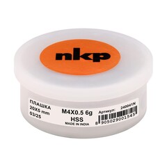 Плашка М 4,0х0,5 DINEN22568 HSS 6g 20х5мм NKP 240041N