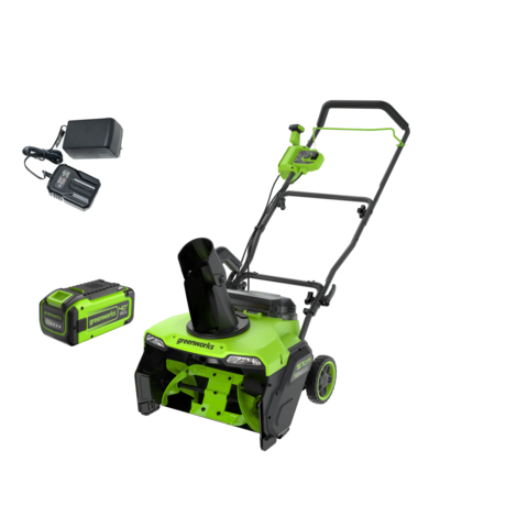 Снегоуборщик аккумуляторный бесщеточный Greenworks GD40STX2, 40V, 51 см, с 1хАКБ 8 Ач и ЗУ (2603407UH)