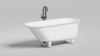 Salini 102416M ORNELLA KIT 160x70 Встраиваемая ванна с овальной чашей, регулируемые ножки, донный клапан "Click-Clack" белый, сифон, интегрированный слив-перелив