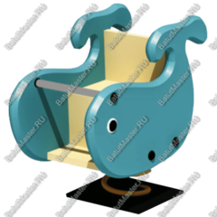 Детская качалка для игровых комнат, площадок "Голубой Кит"