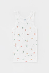 майка  для девочки  К 1181-2уп/сахар,яблочки