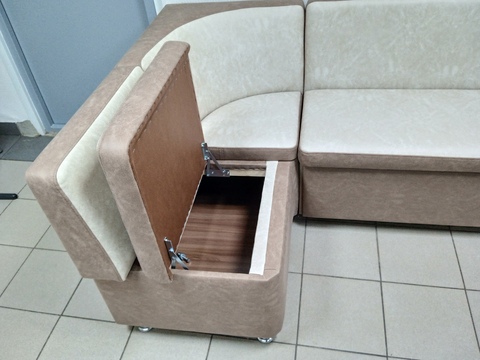 Кухонный уголок Дипломат со спальным местом бежево/коричневый