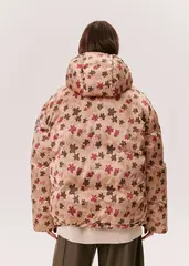 Пуховик MAGIC FLOWERS бронзового цвета