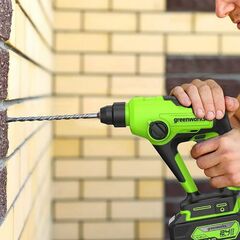 Перфоратор Greenworks GD24SDS1 24V (1,2 Дж) аккумуляторный, без АКБ и ЗУ