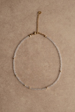 Чокер из шпинели с латунными вставками