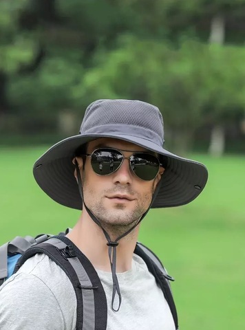 Картинка шляпа Skully Wear Wide Brim grey - 10