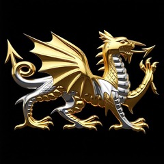 Силиконовый молд № 2415 дракон Правый