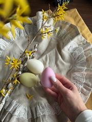 Свеча натуральная формовая -розовая