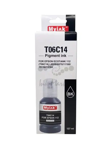 Чернила для EPSON EcoTank (112) (T06C14) L6550, 6570, 11160, 15150, 15160 (127мл, black,Pigment) MyInk