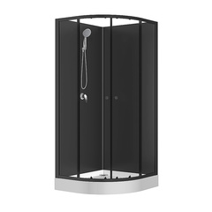 Душевая кабина Loranto NEO CS-21800-BP 90х90 прозрачное стекло/профиль черный матовый