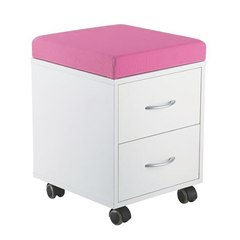 Тумба Fundesk на колёсиках с 2 ящиками и пуфом (SS15W)