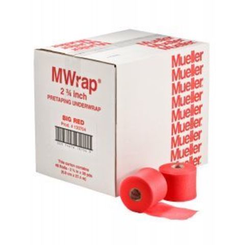 130704 M Wrap Материал используемый перед тейпированием (7,0см-27,3м)Красный в уп. 48 рул
