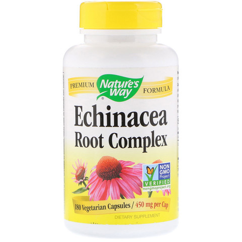 Nature's Way, Echinacea Root Complex, 450 mg, 180 Vegetarian Capsules