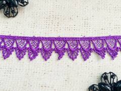 Кружево плетеное, ш. 2,5 см, фиолетовый