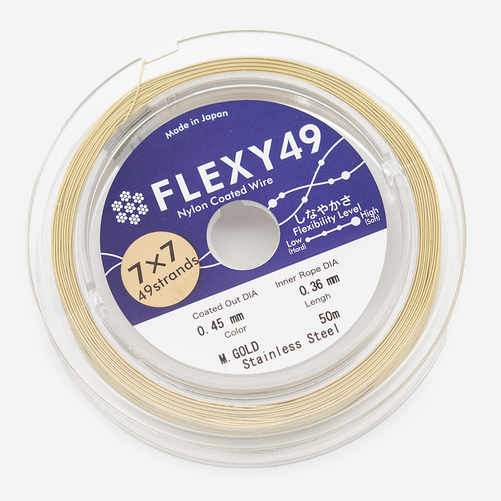 Японский ювелирный тросик FLEXY 49 диаметр 0,45мм, цвет 