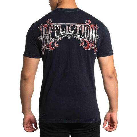 Affliction | Футболка мужская MARBLESMITH Black A24818 спина