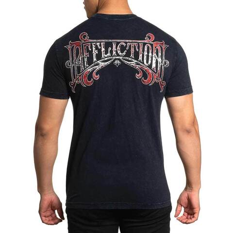 Affliction | Футболка мужская MARBLESMITH Black A24818 спина