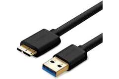Кабель UGREEN US130 (10841) USB 3.0 A Male to Micro USB 3.0 Male Cable 1m, черный