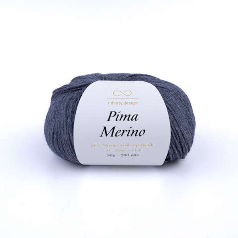 Пряжа Infinity Pima Merino 6061 темный серо-голубой