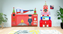 Патриотический стенд "Вечный огонь" с интерактивным комплексом "Кремль"