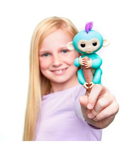 Интерактивная обезьянка Fingerlings Зоя зелёная