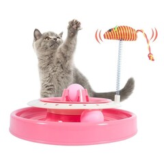 Игрушка-трек для кошек с двумя мячиками Cat Scratch Pan