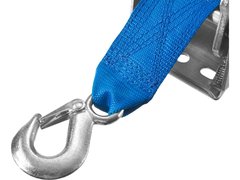 ЗУБР 1.1 т, 10 м, ручная барабанная тяговая ленточная лебедка, Профессионал (43115-1.1)