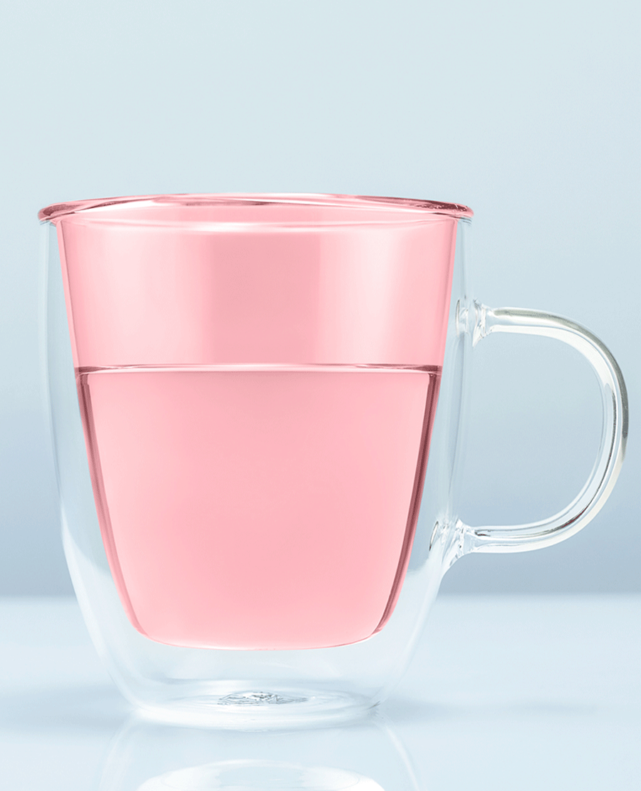 Кружки (двойная кружка) Кружка с двойными стенками 380 мл, стеклянная цветная розовая Sidney sydney-pink-teastar-glaffe.png