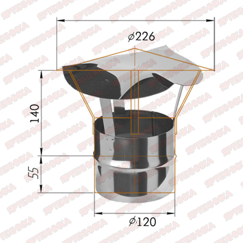 Зонт-Д d120мм (430/0,5мм) Ferrum в интернет-магазине ЯрТехника