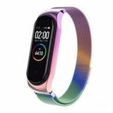 Металлический ремешок Milanese Loop для Xiaomi Mi Band 5, 6 (Хамелеон)