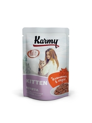 Влажный корм Karmy Kitten для котят, телятина в соусе, 80 г