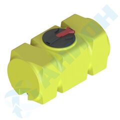 Танк 500 л горизонтальный с откидной крышкой с клапанами, со сливом Анион 500 л. горизонтальный (1390x650x740см;желтый) - арт.559542