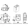 Vitra 68065 Тумба Root 45 см с квадратной раковиной, с дверцей, кордоба, правосторонняя