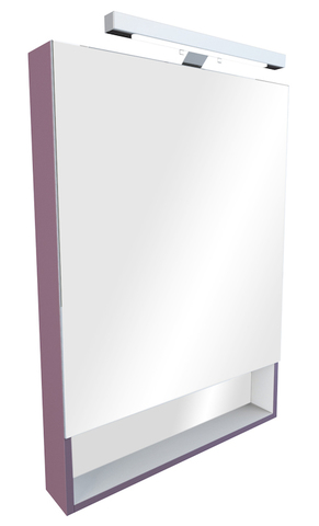 The Gap зеркальный шкаф 800мм, фиолетовый, со светильником