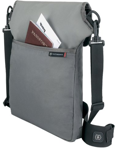 Сумка Victorinox Altmont 3.0 Flapover Bag, серая, 27x6x32 см, 5 л