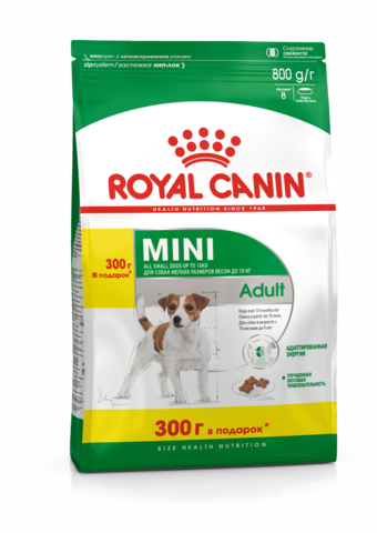 ПРОМО! Royal Canin Mini Adult сухой корм для собак мелких пород 500г + 300г