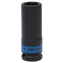 KING TONY (443519M) Головка торцевая ударная глубокая шестигранная 1/2", 19 мм