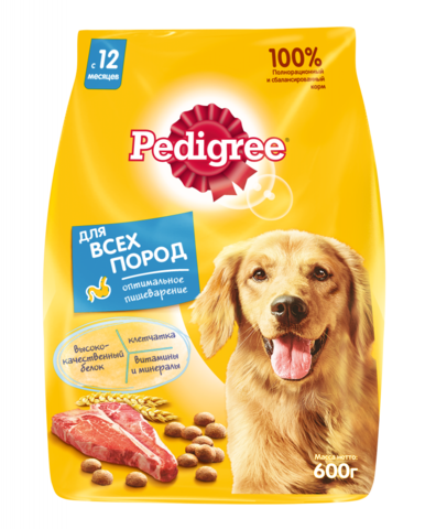 Сухой корм PEDIGREE для щенков всех пород с 2 месяцев, с курицей (600 г)