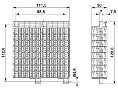 PTMC 1,5/80-3 /BU-Сотовая клемма